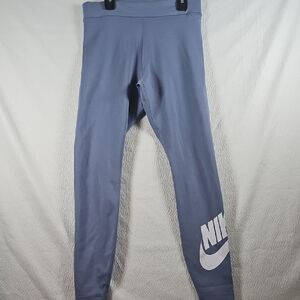 Nike Women's High-Waisted Cotton-blend Legging with White Swoosh Graphic